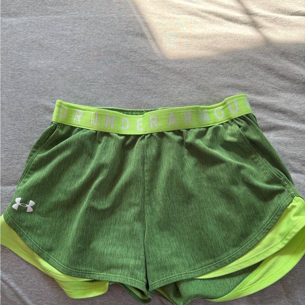 Under Armour Women's Lime Green Athletic Shorts